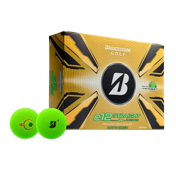 e12 Straight Golf Balls - Matte Green