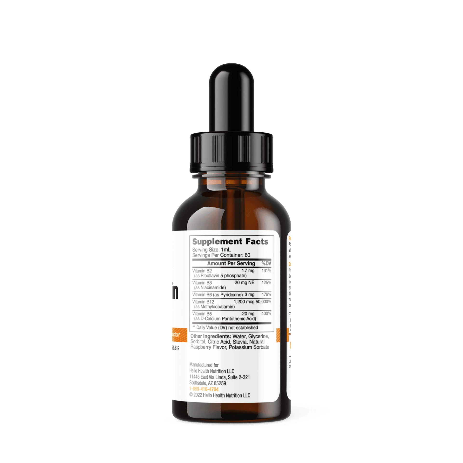 Happy Energy Vitamin B12 Plus – B12 Complex with B2, B3, B5 & B6 for Energy, Focus & Mood Support