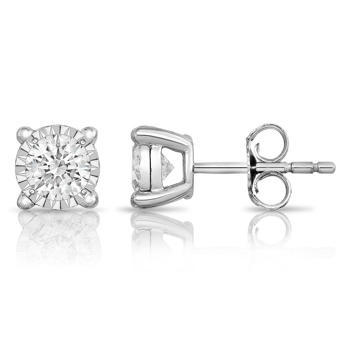 Diamond Solitaire Earrings