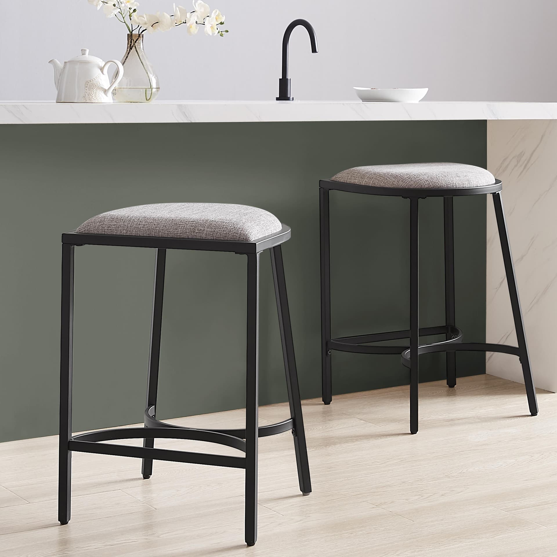 Ellery 2-Piece Counter Height Bar Stool Set