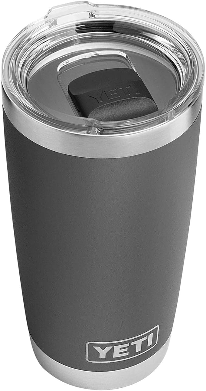 Yeti Rambler 20 oz Tumbler Charcoal w Magslider Lid