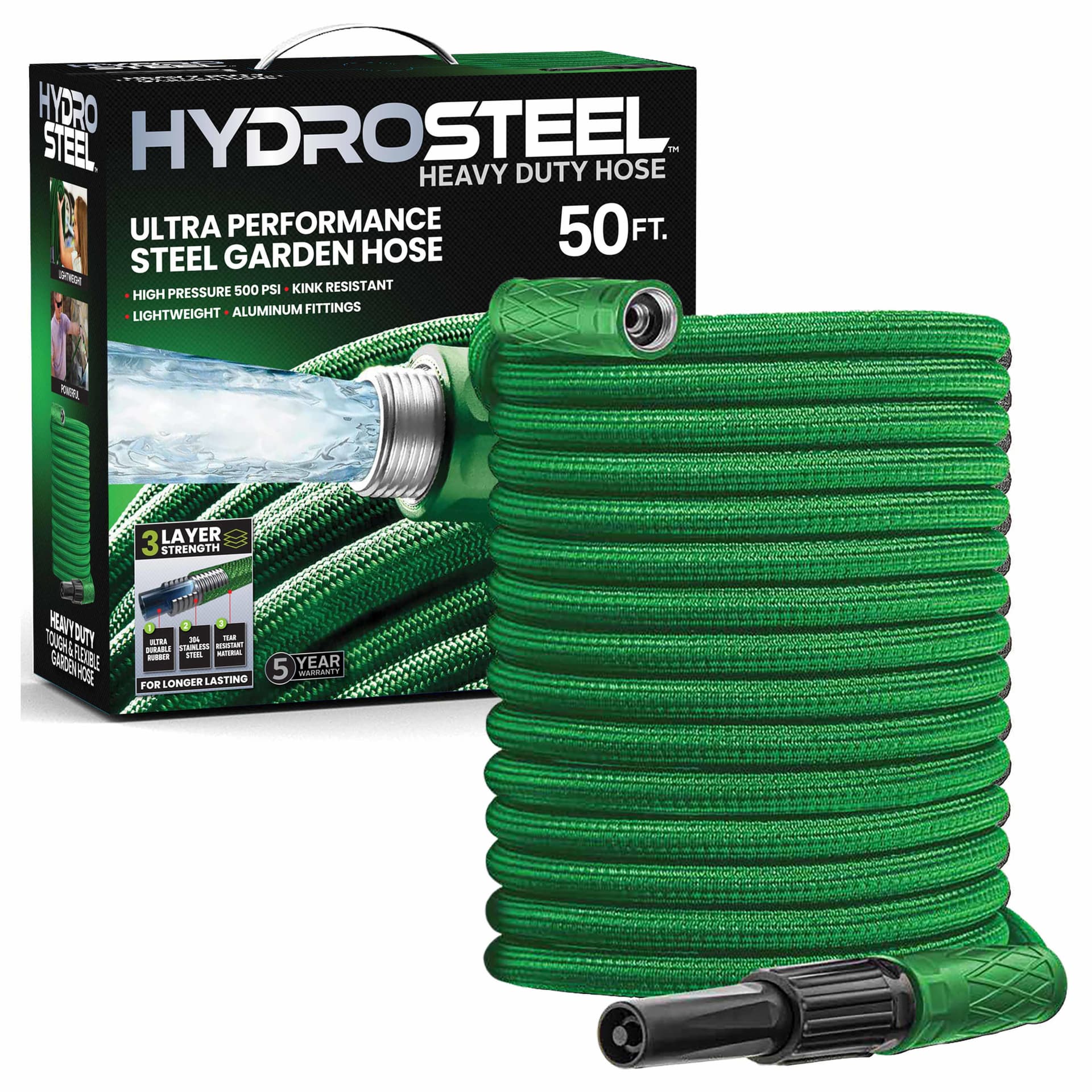 Steel Garden Hose Size 50 FT