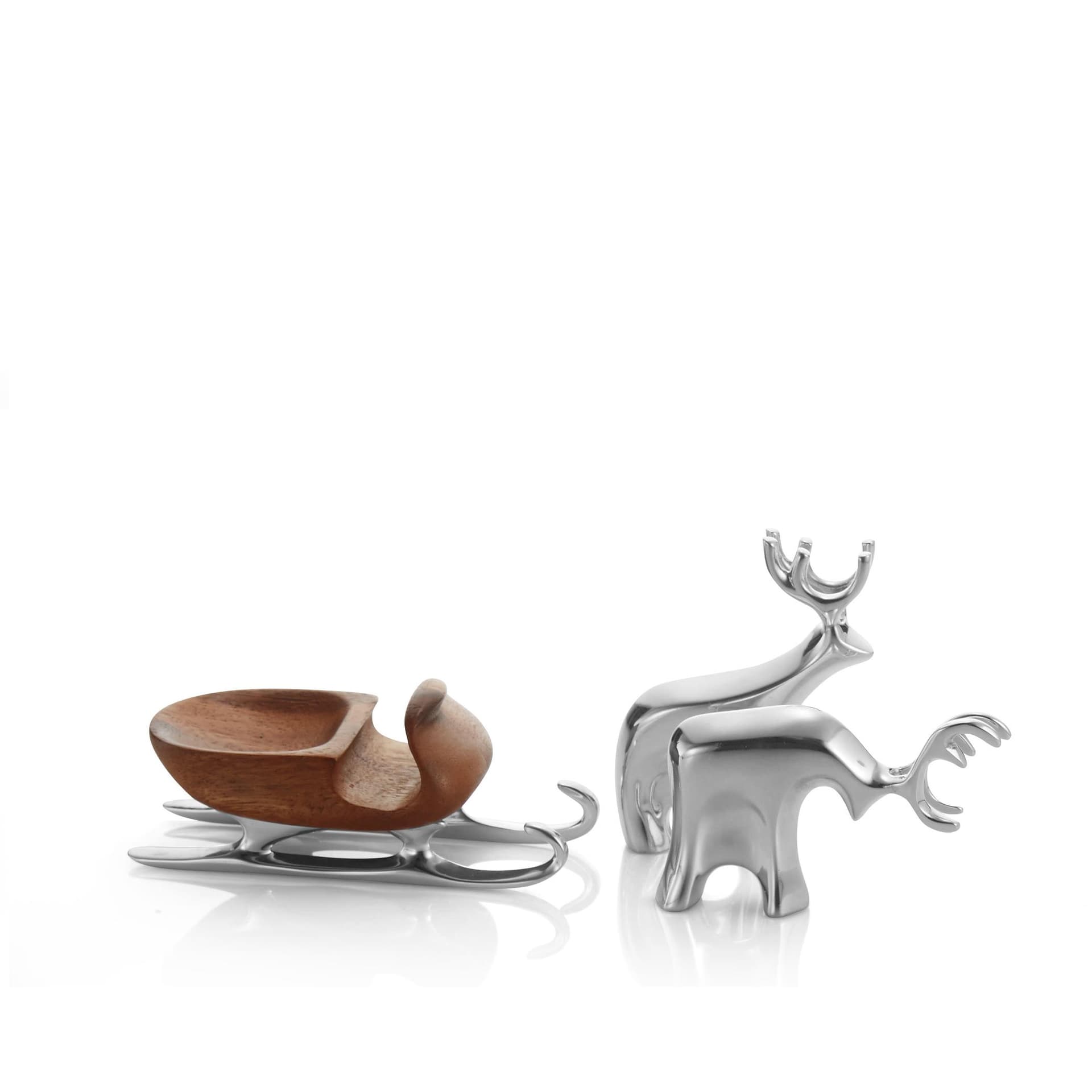 Min/Sleigh w/ Reindeer 3 Pc Se