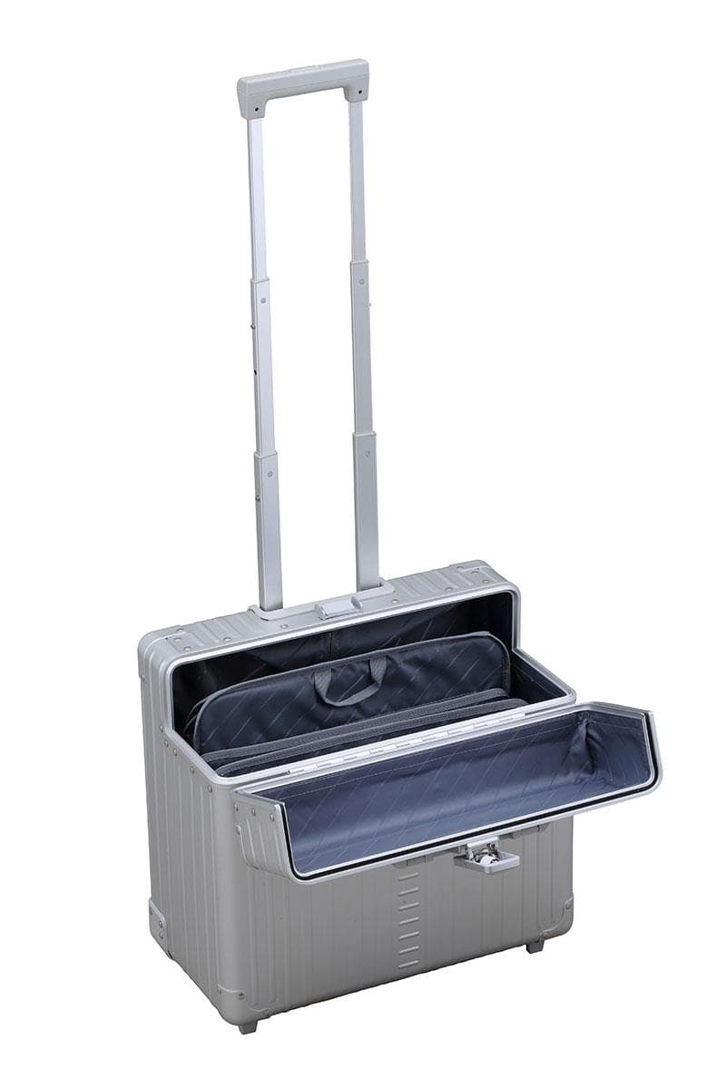 Aleon 17" Aluminum Two-Wheeled Pilot/ Catalog Case (Platinum)