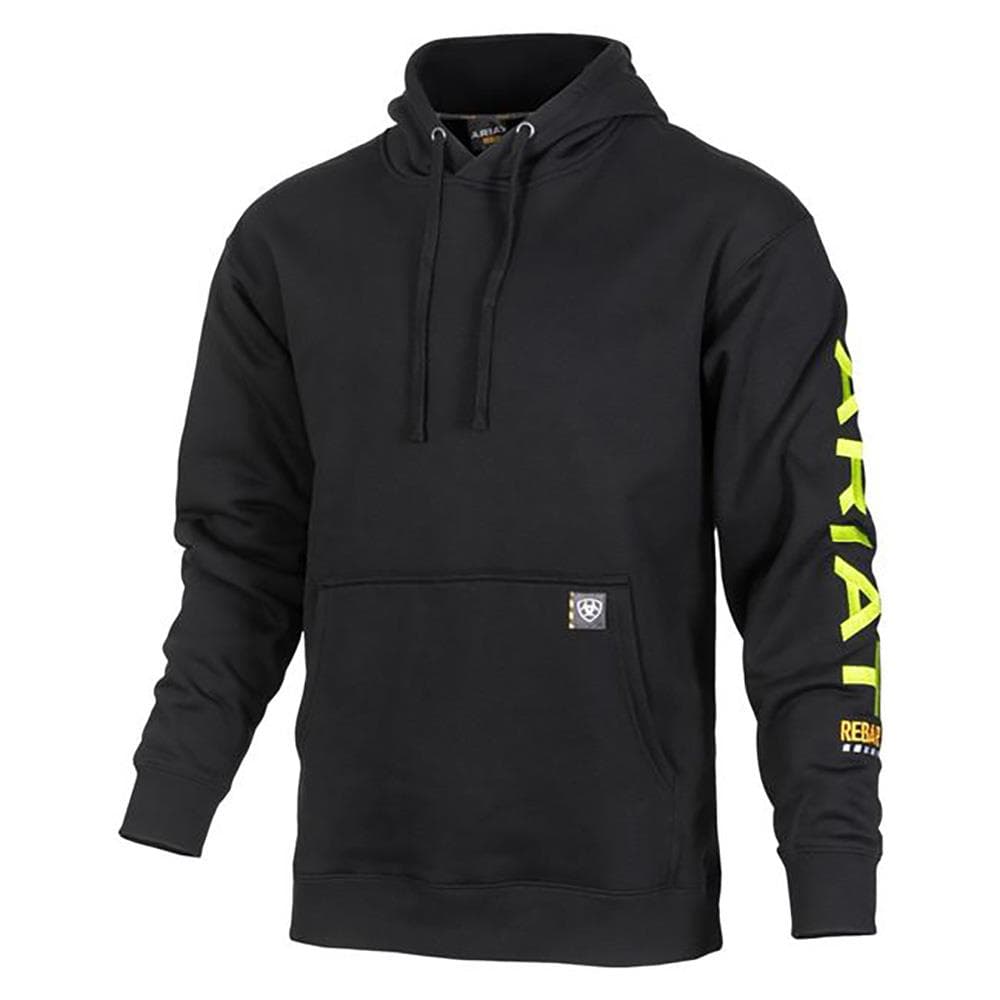 Ariat Men's Rebar Graphic Hoodie-Black-MD