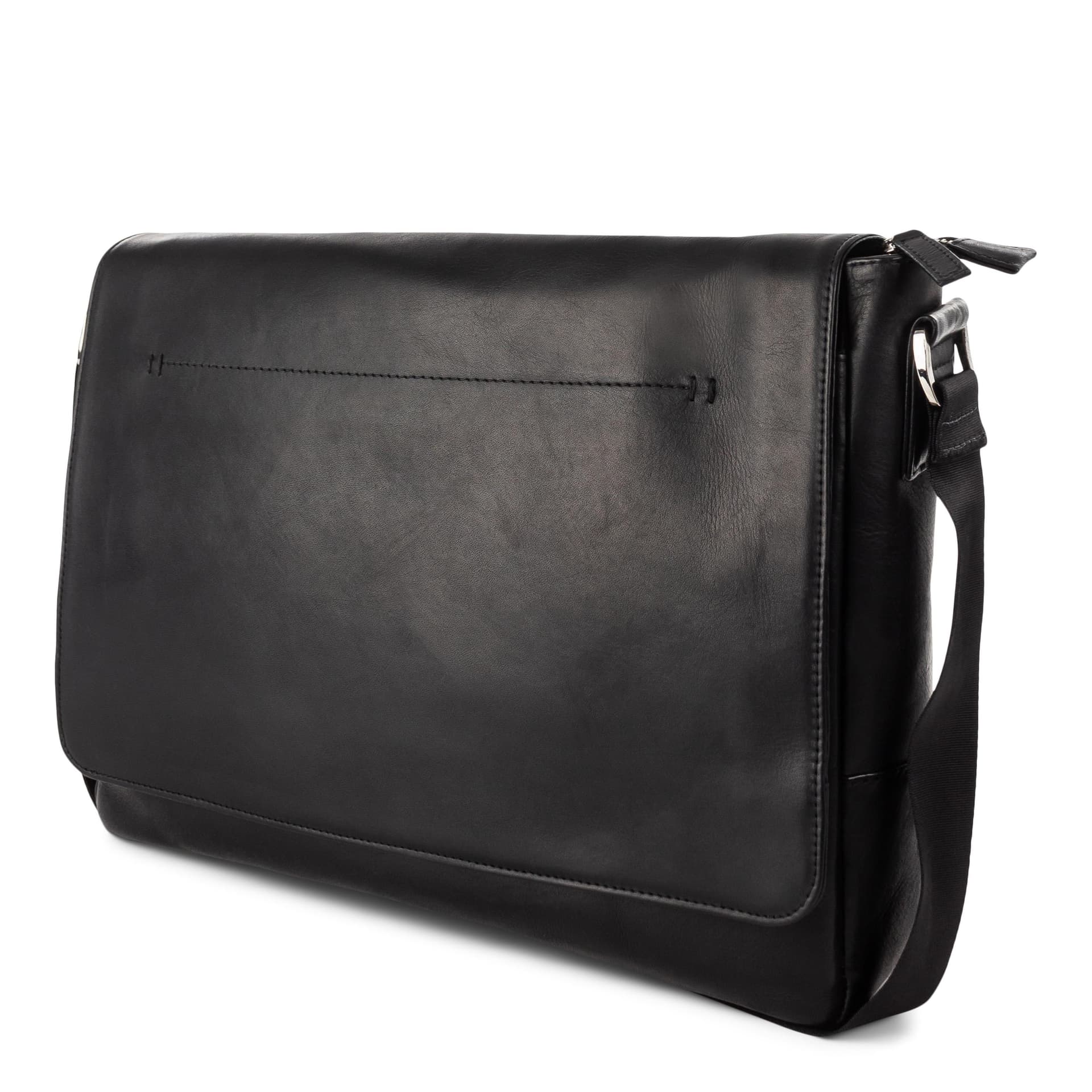 Colombian Leather Messenger-Black
