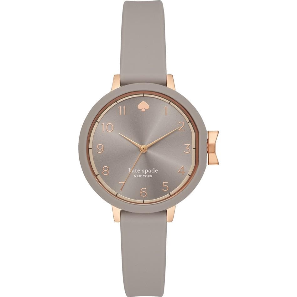 Ladies Park Row Gray Silicone Strap Watch Gray Dial