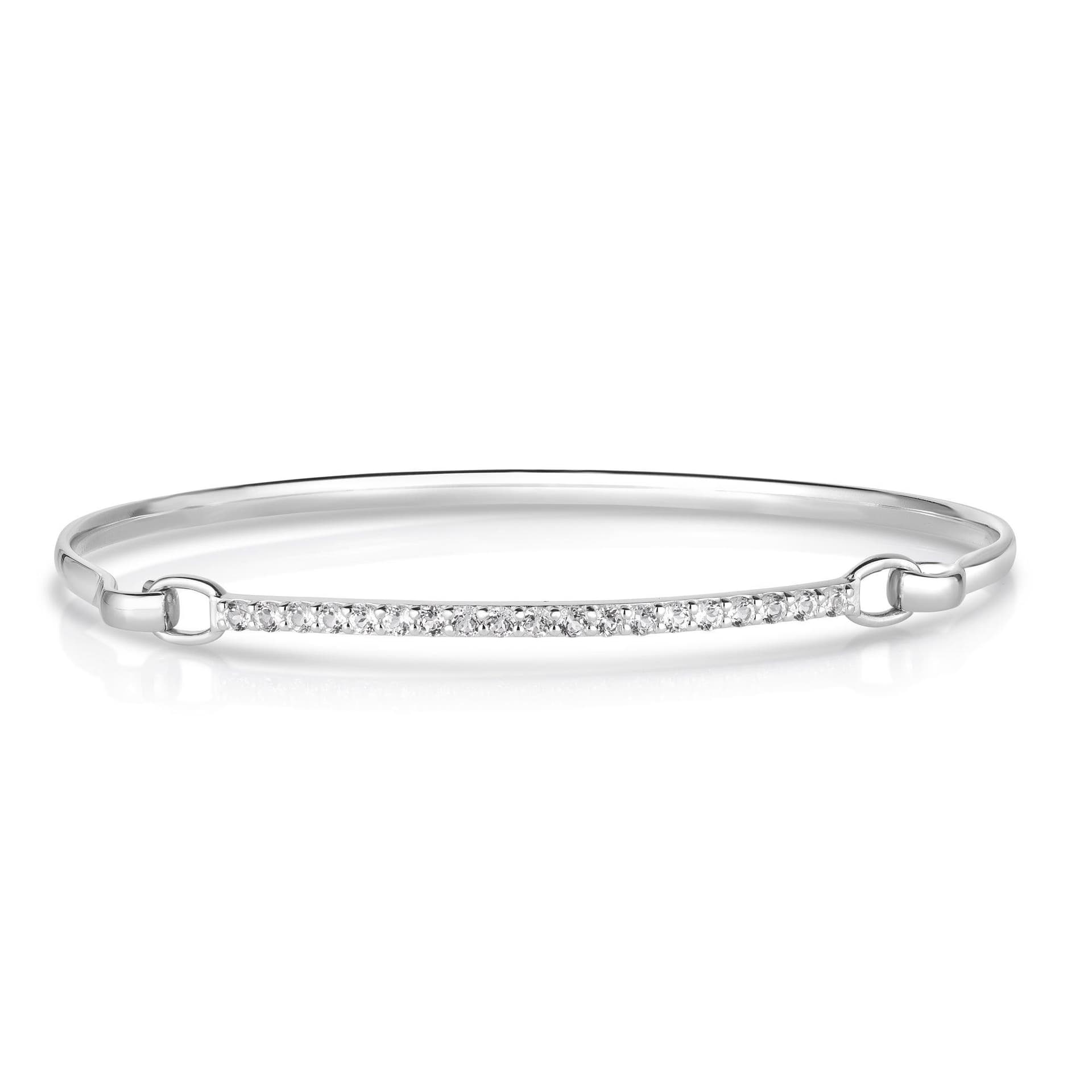 White Topaz Cuff Bracelet