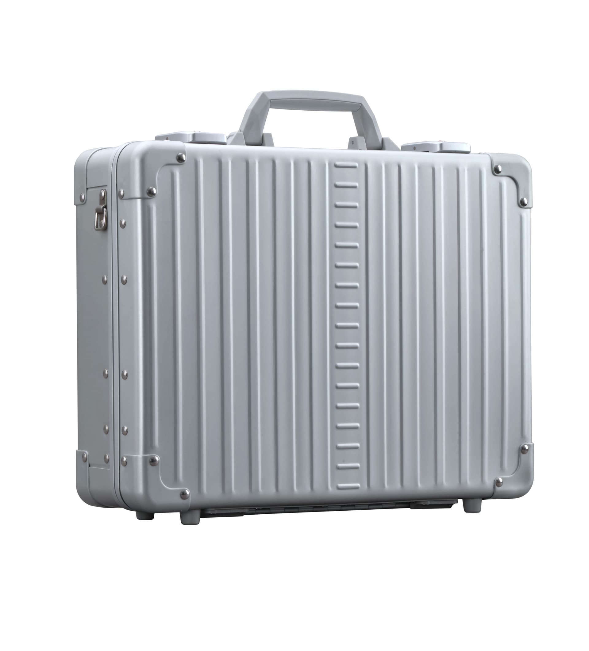 Aleon 17" Business Attache Aluminum Hardside Business Briefcase (Platinum) Sliver