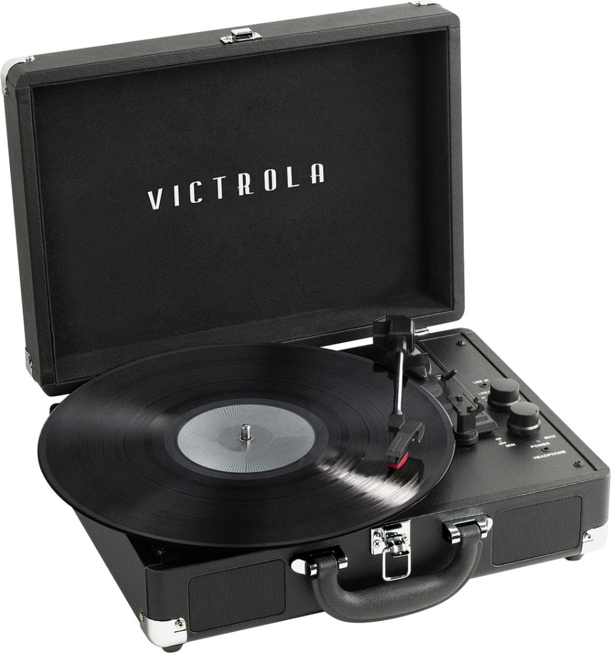 Victrola Journey+-Bluetooth Portable Suitcase Record Player in Black