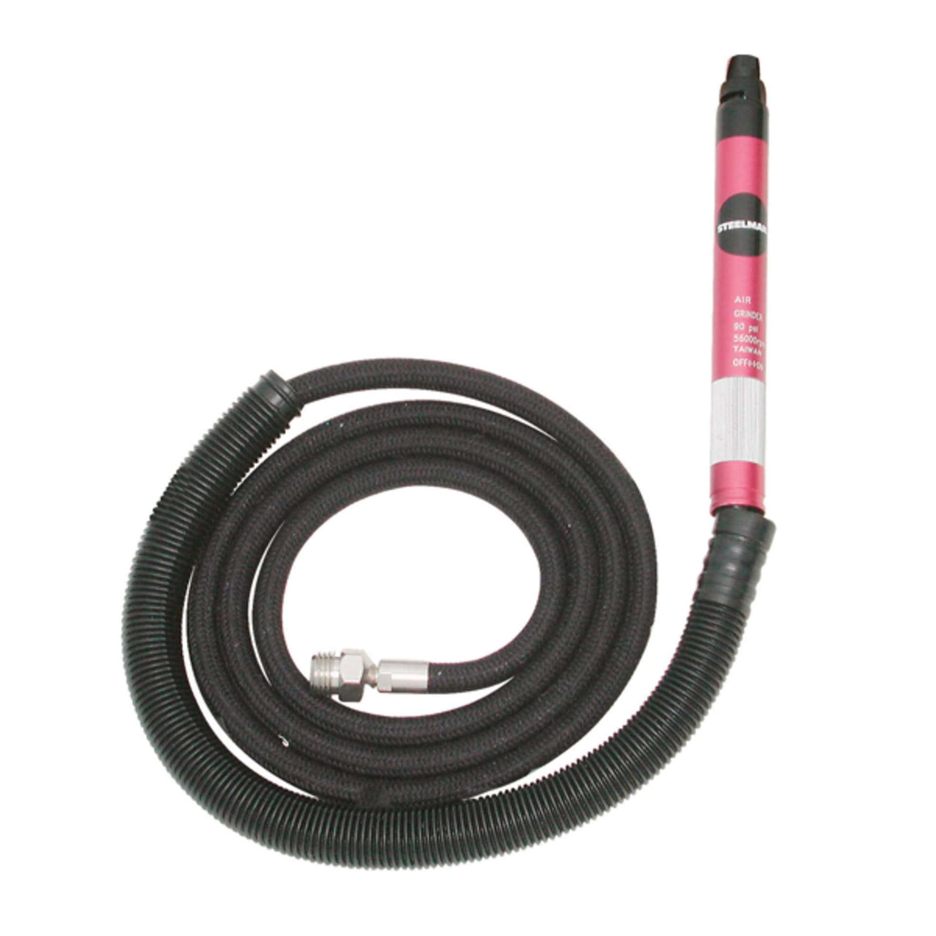 Steelman 1/8" Micro Pneumatic Die Grinder with Rear Exhaust and 5' Hose