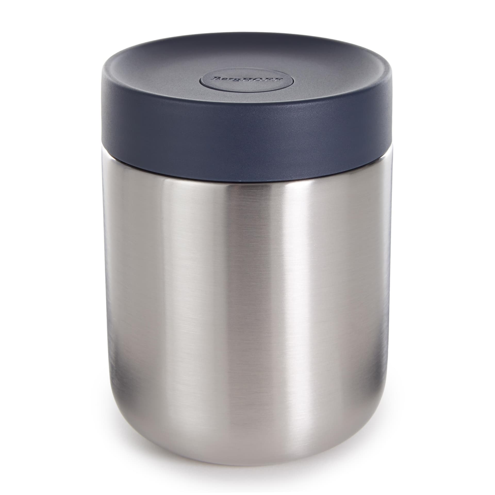 Nommie Stainless Steel 17oz Food Container, Navy and Steel