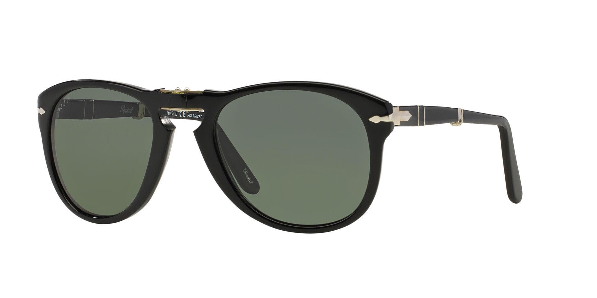 PO0714 Sunglasses - Black/Polarized Green Polarized
