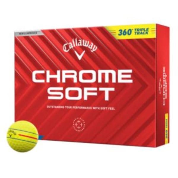 Callaway Chrome Soft 360 Triple Track Yellow 2024 Golf Balls - 1 Dozen