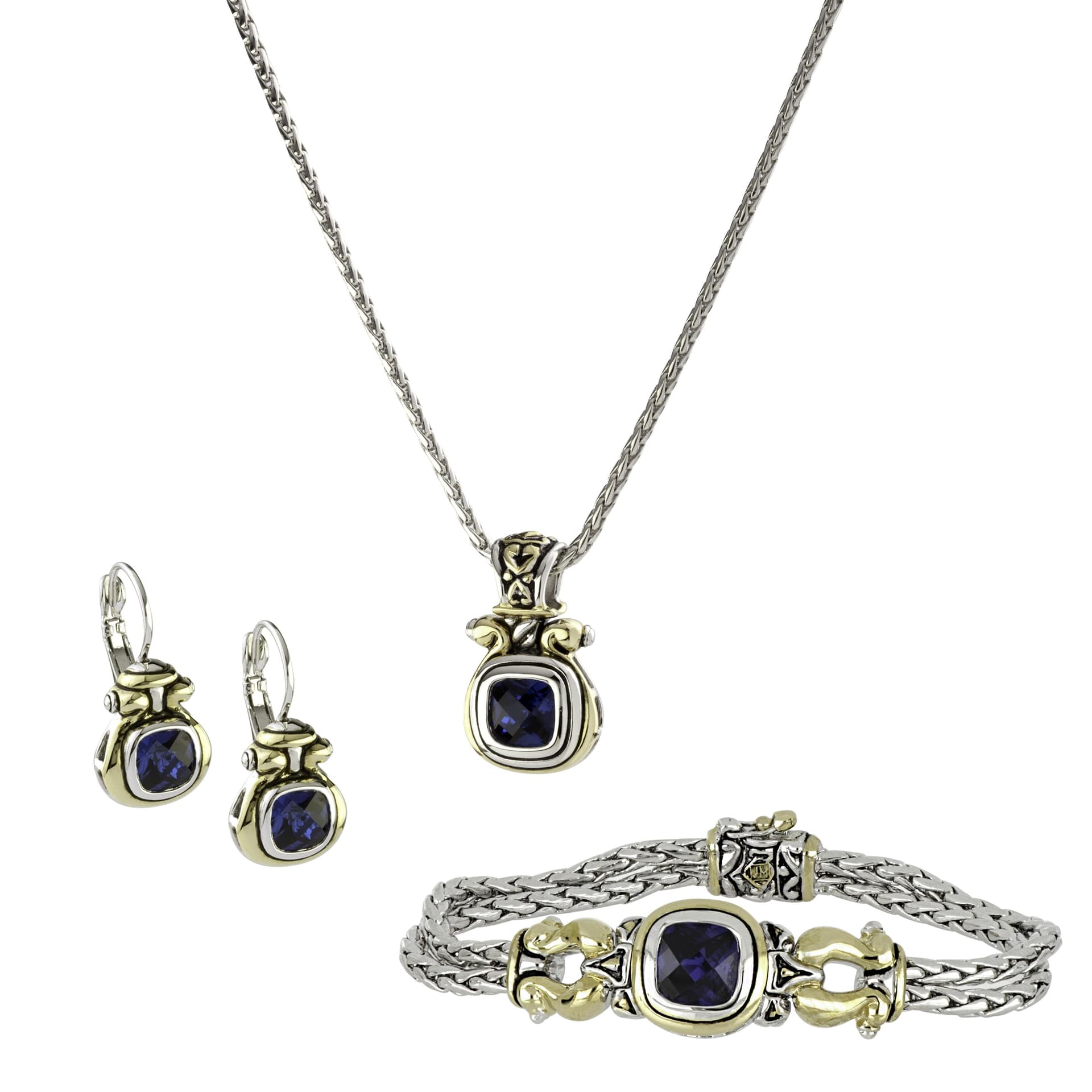 Anvil 3-Pc Set K5092-A203 Pendant + F5093-A203 Earrings + B5091-A20S Bracelet