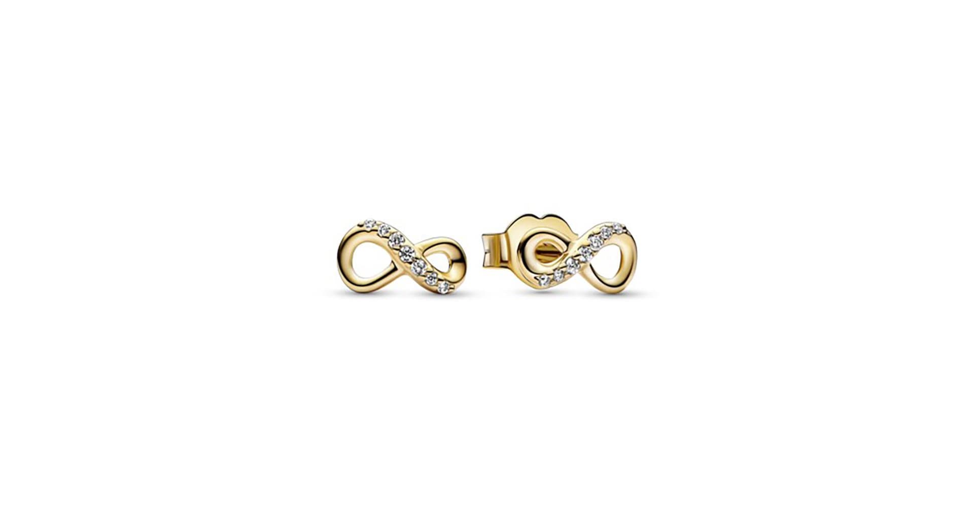 Sparkling Infinity Stud Earrings