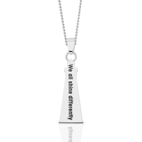 Joyful Sentiments Lighthouse We All Shine Differently Necklace Pendant