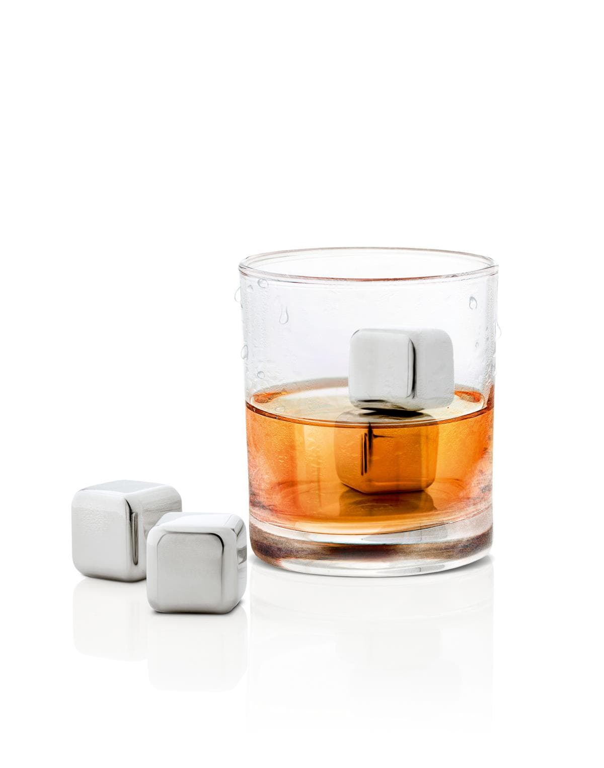 LOUNGE - 4 Pc Stainless Ice Cubes Set