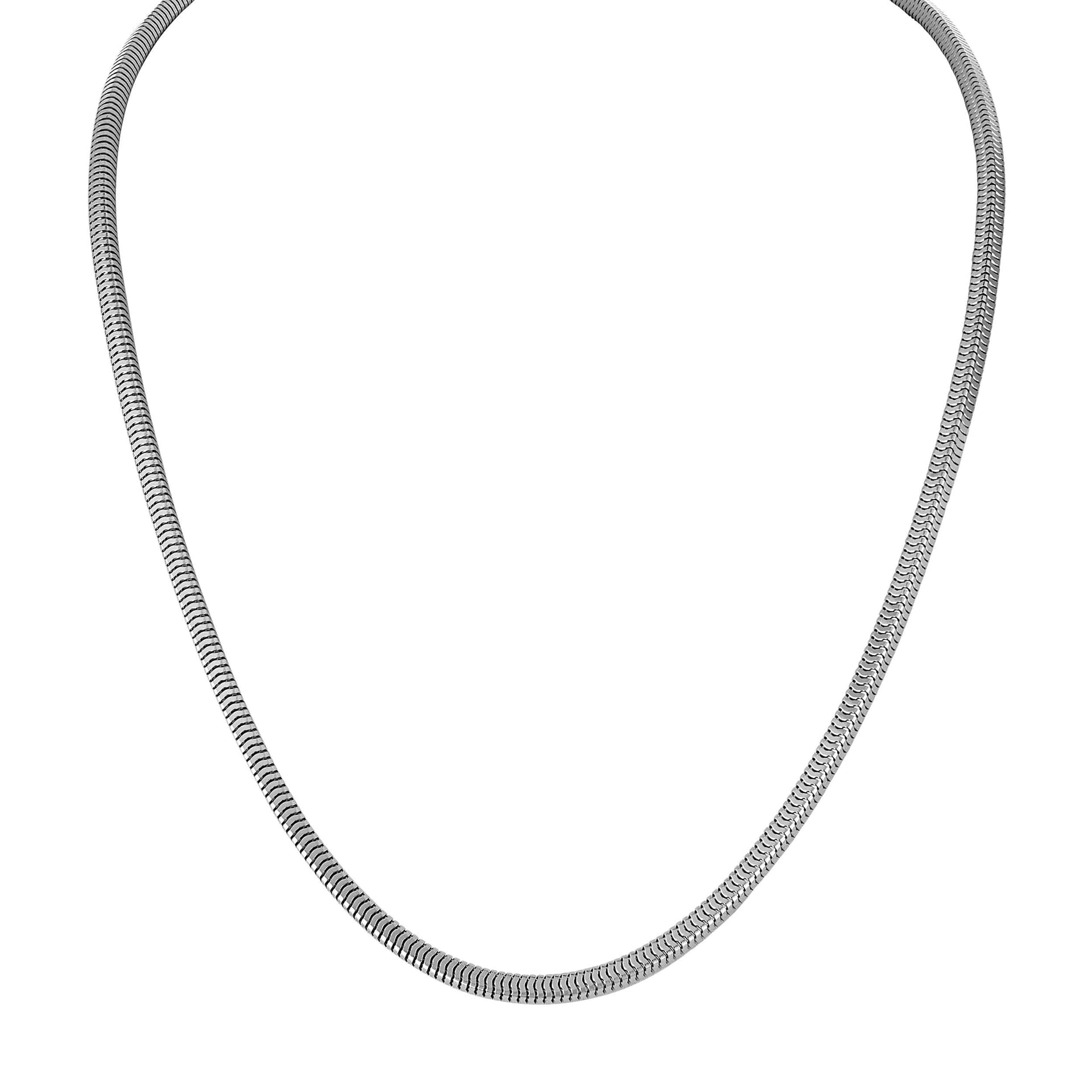 Icon Sterling Silver 3.5MM Squared Snake Chain, 22"
