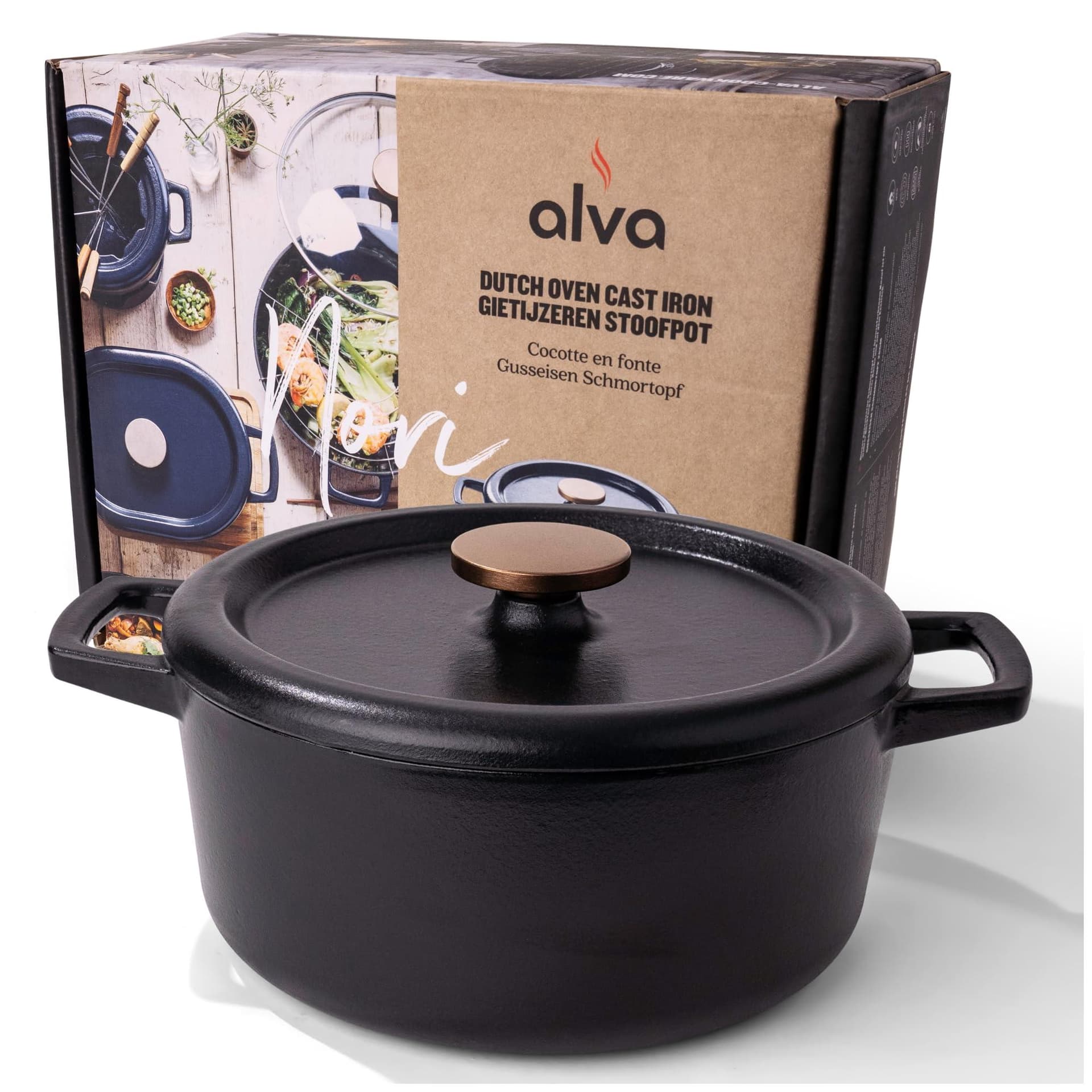 Nori Round 5.3 Qt Enameled Cast Iron Dutch Oven with Lid