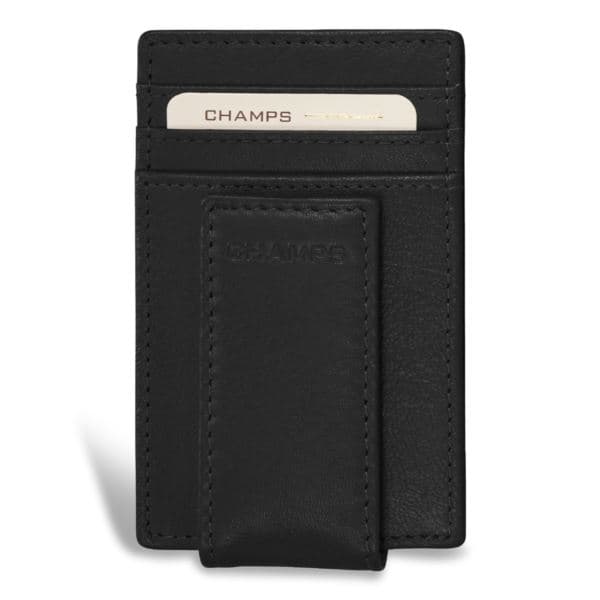 Onyx Leather Mag Card Case Size 2.75"x4.5"