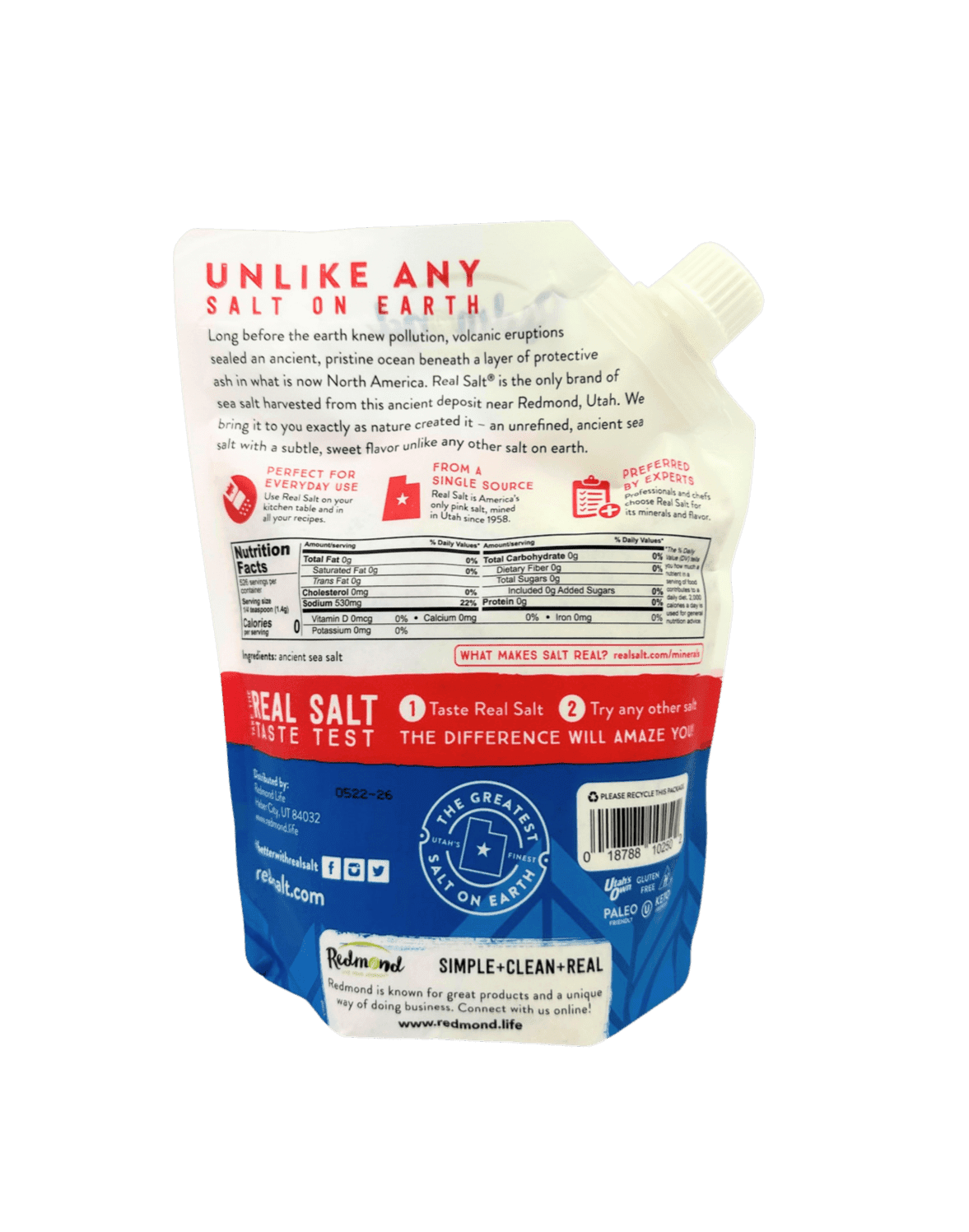 Salt, Redmond Real Salt, Fine Ground - Country Life Natural Foods