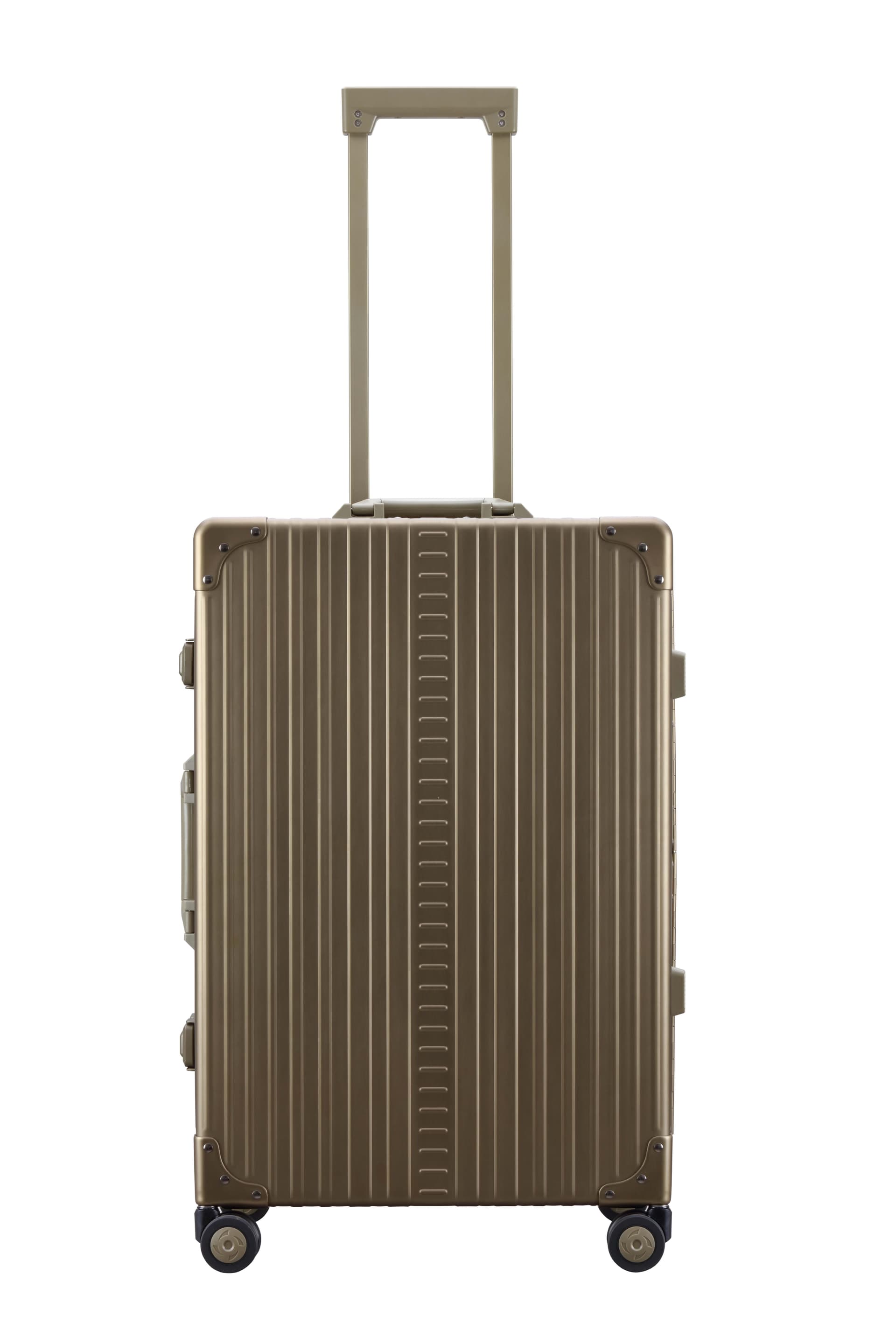 Aleon 26" Traveler Aluminum Hardside Checked Luggage (Champagne) Brown