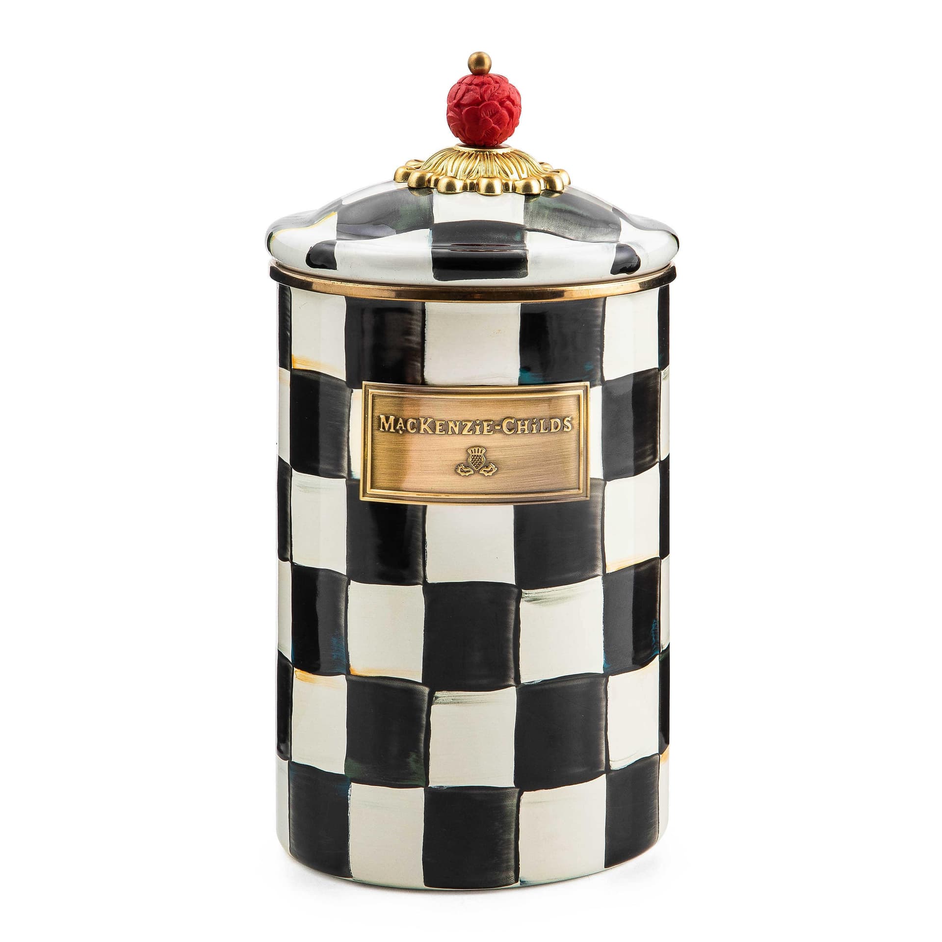 emerald check large canister