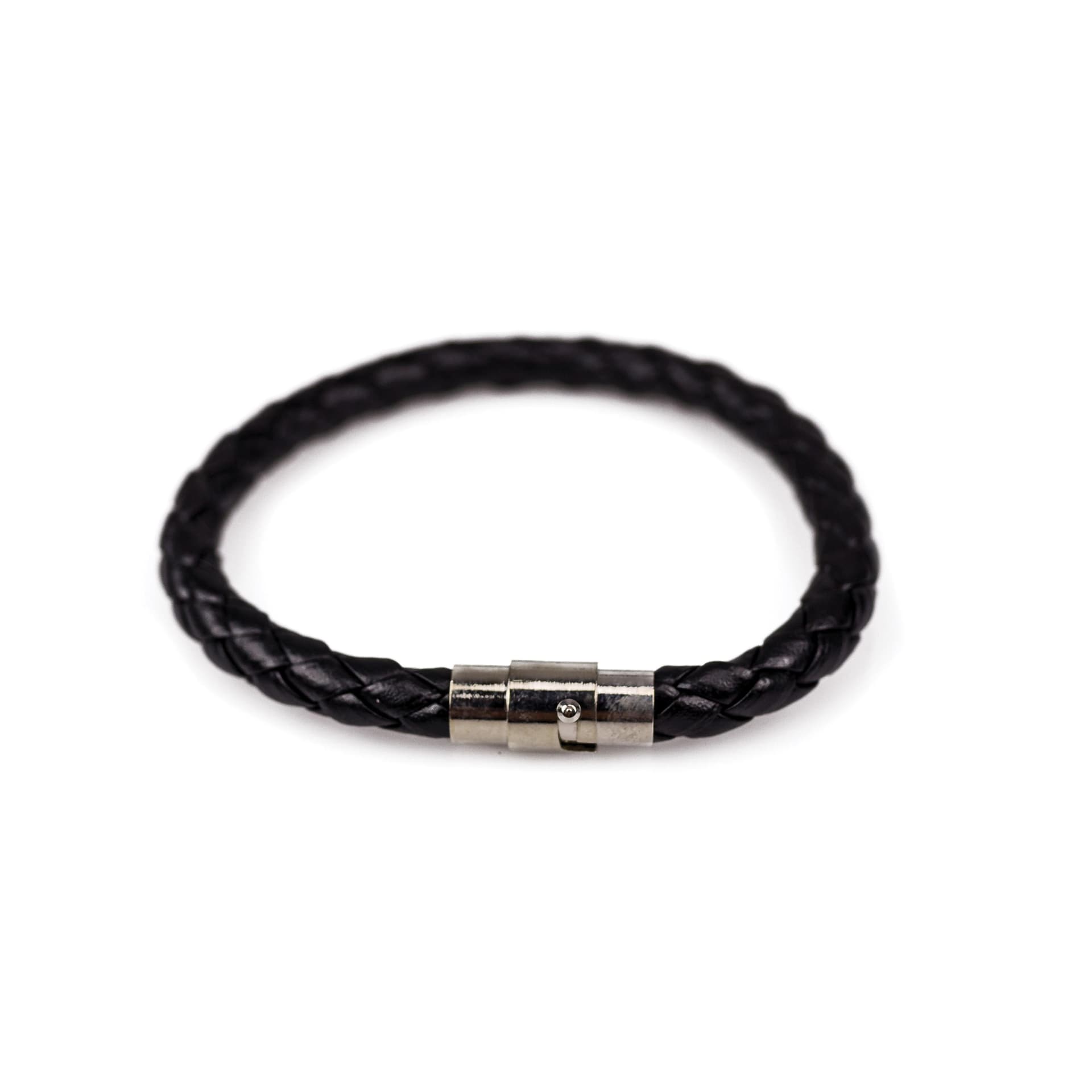 Leather and Pewter 8" Bracelet