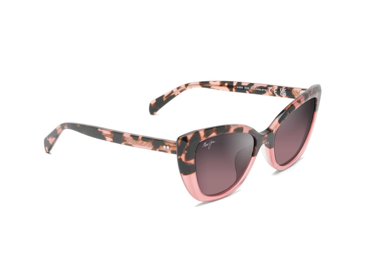 Blossom Polarized Sunglasses Pink Havana w/ Rose Frame Maui Rose Lens