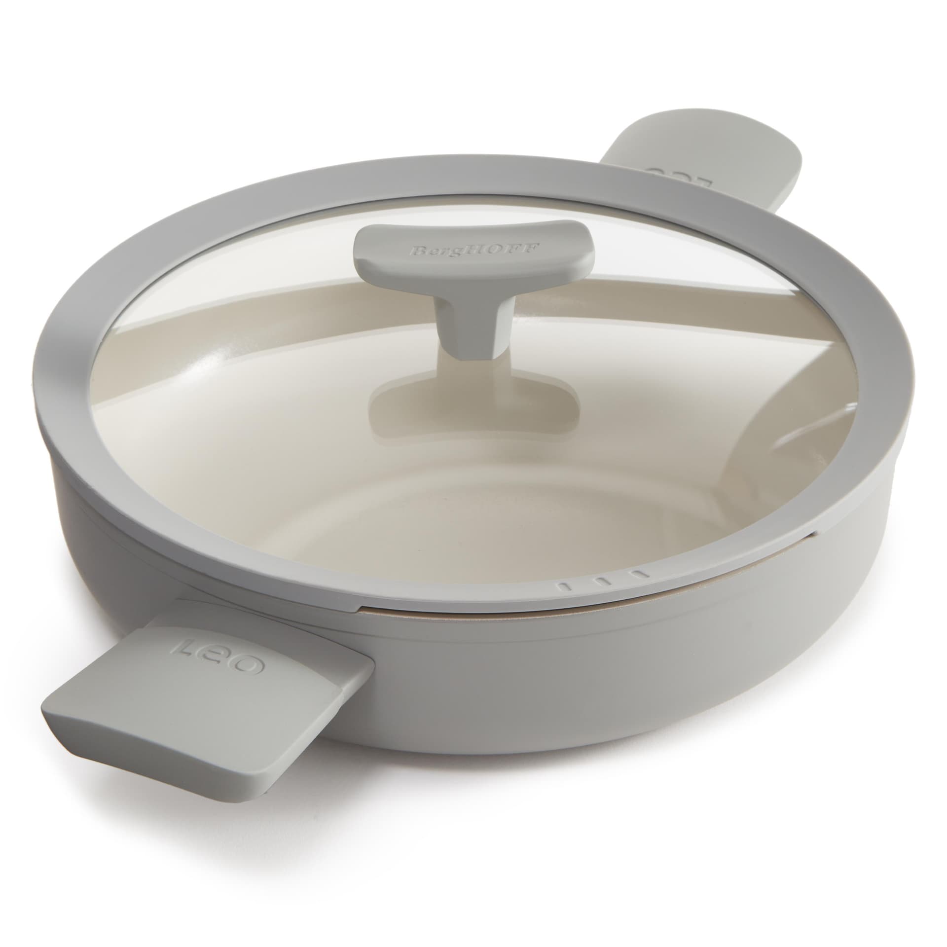Leo Balance, 10.25" Recycled Alum Ceramic NS 3Qt Cov 2-Handle Saut Pan, Moonmist
