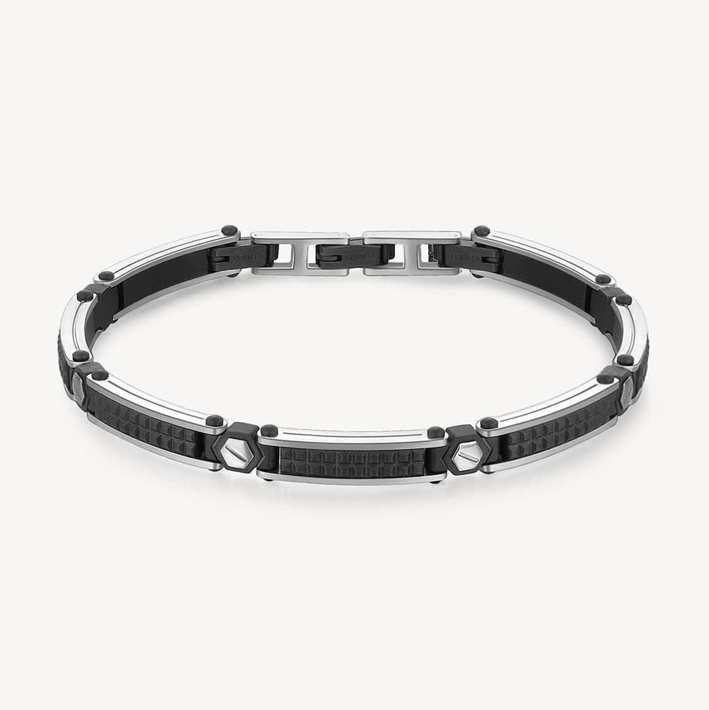 Mens Backliner Stainless Steel Bracelet Size 8.26"