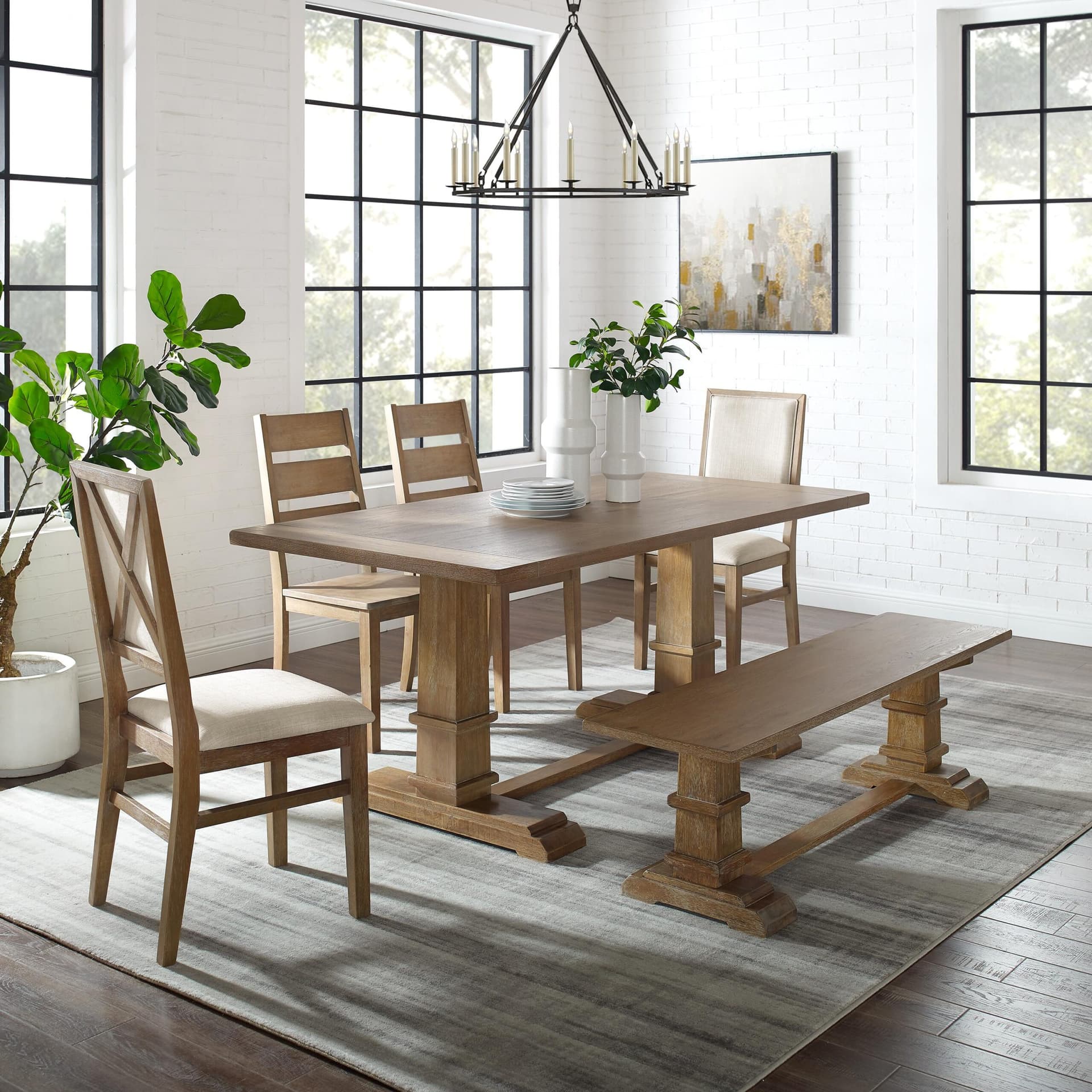 Joanna 6-Piece Dining Table Set For 7