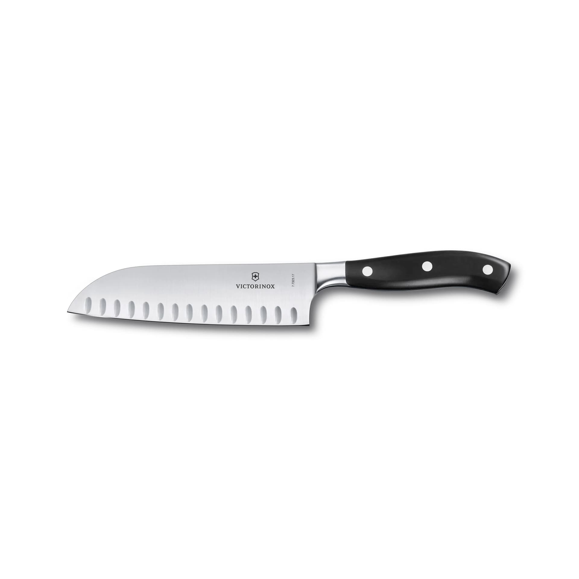 Grand Matre, santoku knife, 17cm, fluted, pom, gift box