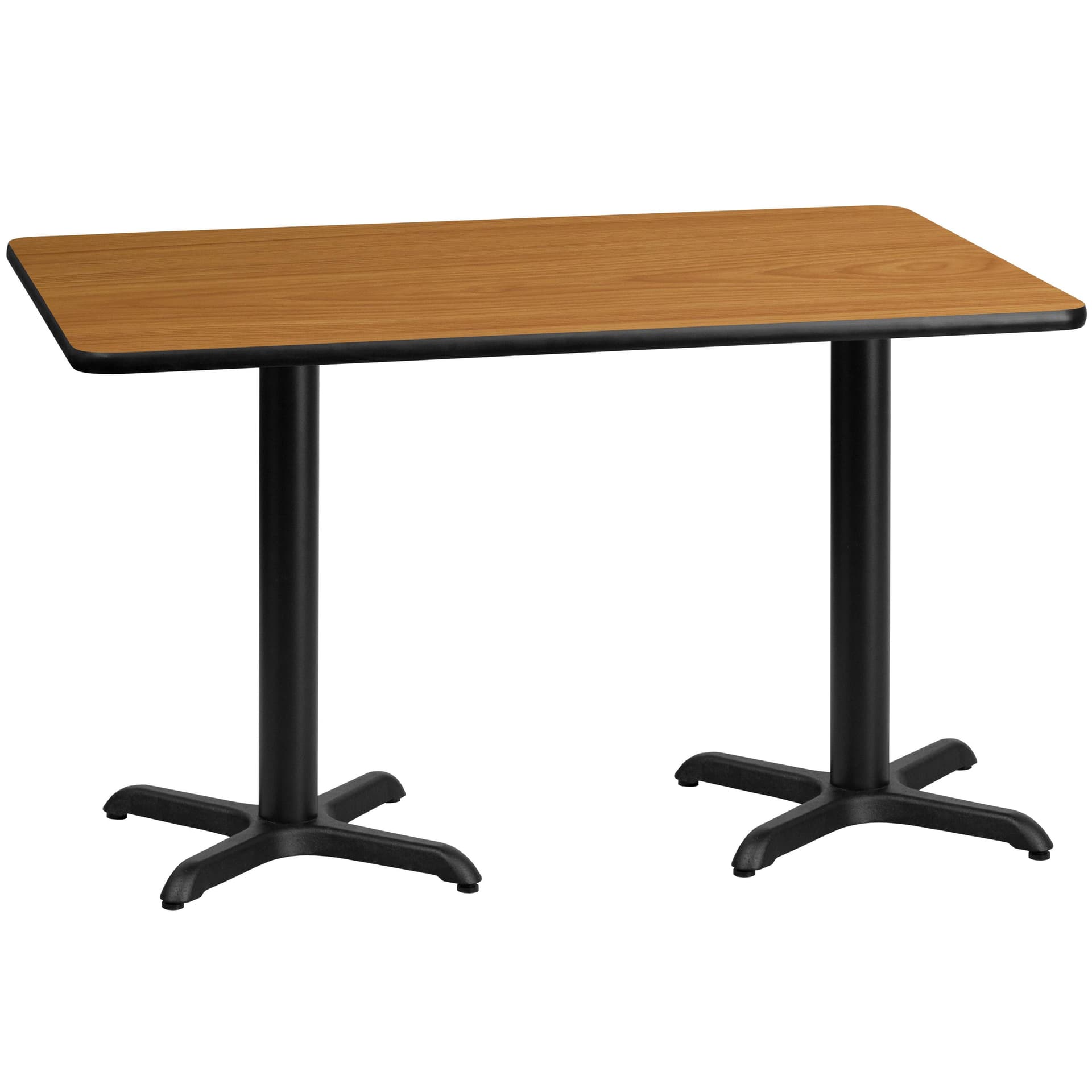 30" x 60" Natural Laminate Table Top with 22" x 22" Table Height Bases