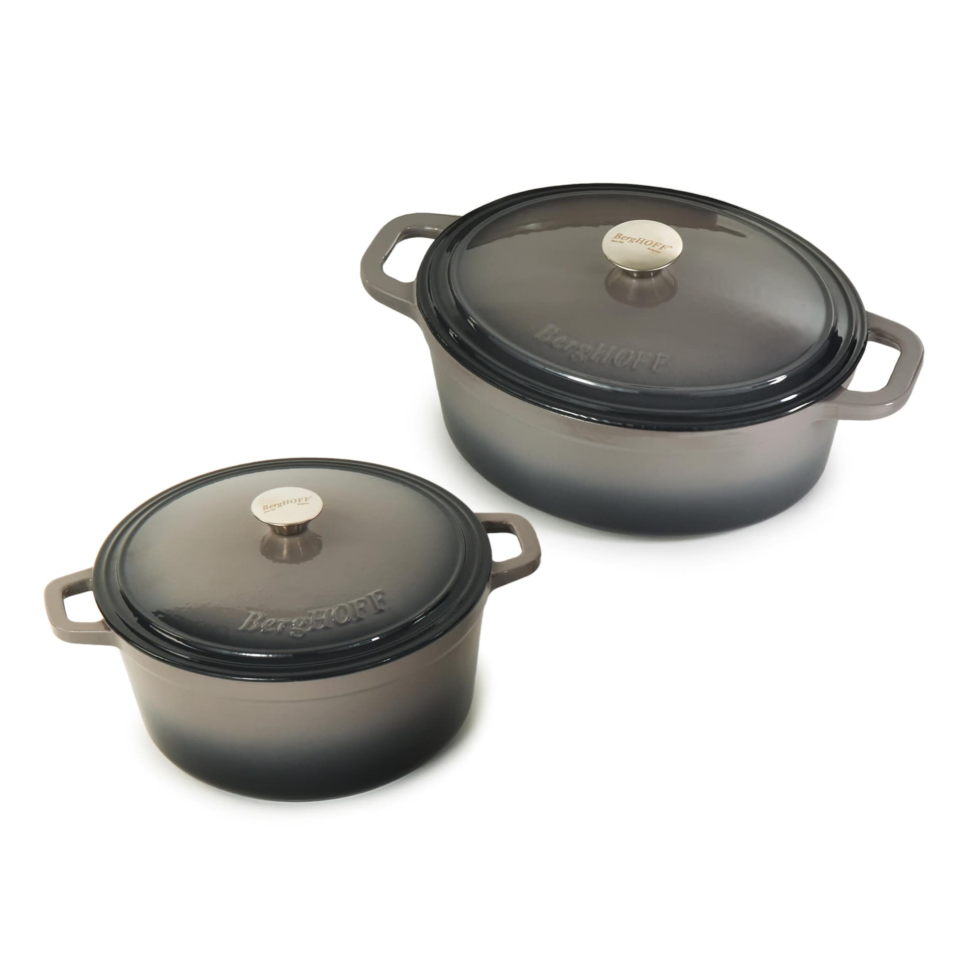 Neo 4pc Cast Iron Cookware Set, 5qt. & 7qt., Oyster