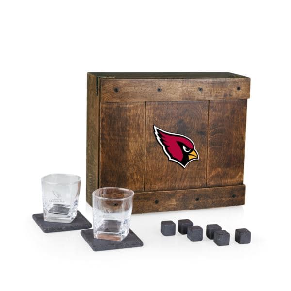 Los Angeles Chargers - Whiskey Box Gift Set, (Oak Wood)