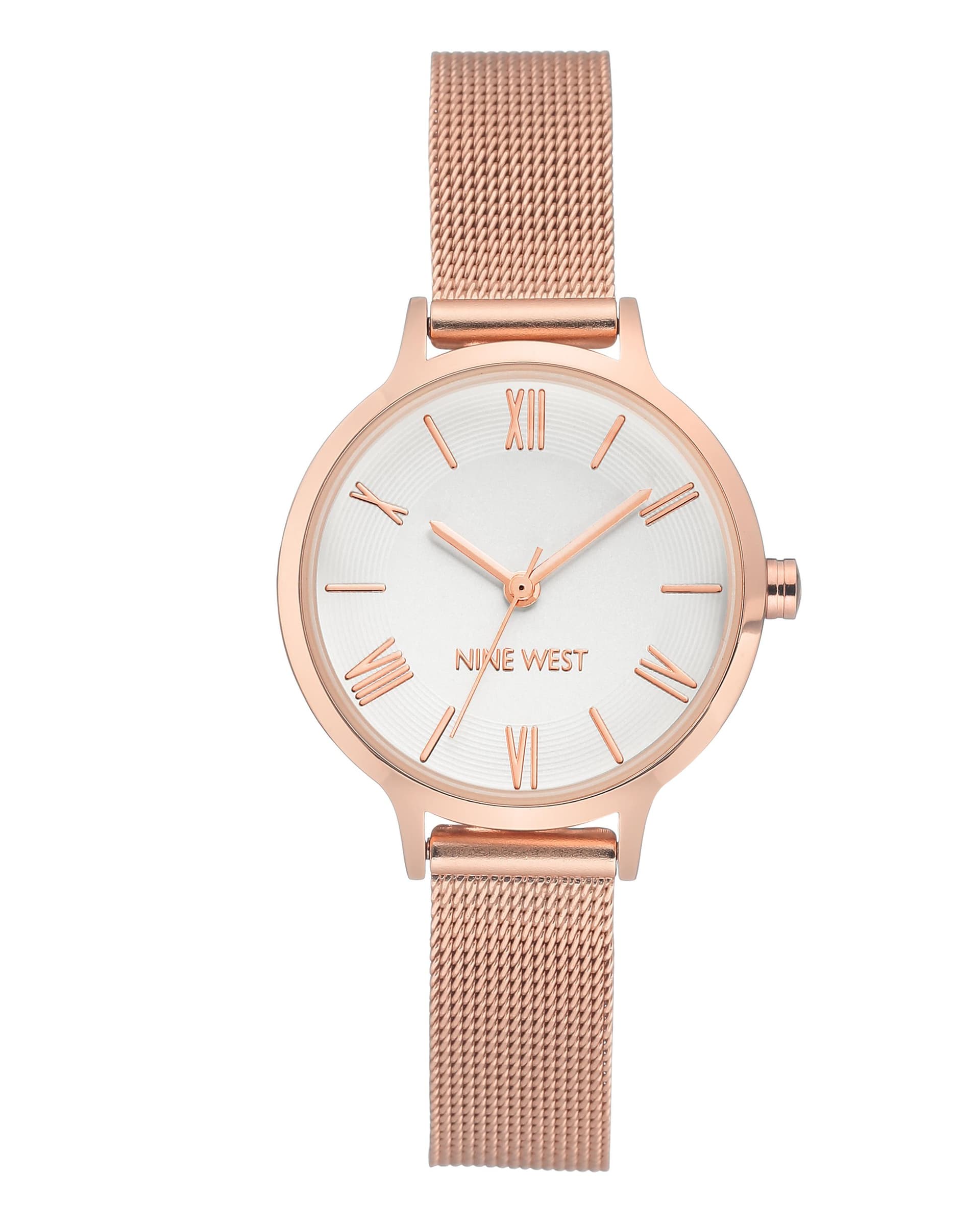 Women's Rose Gold Mesh Bracelet Watch