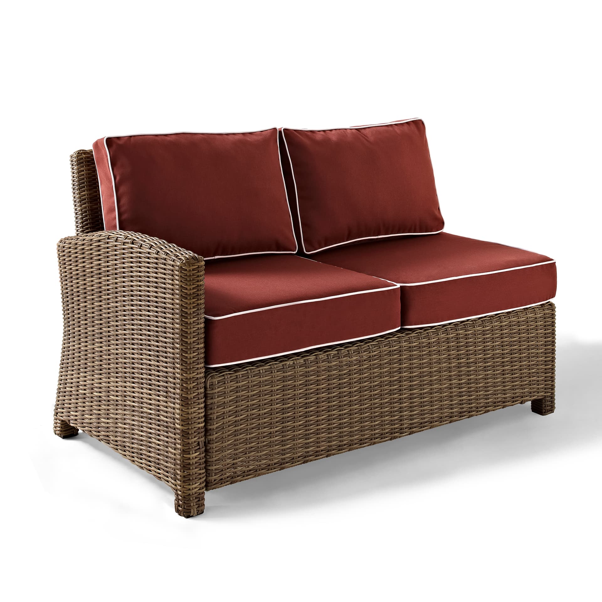 Bradenton Wicker Outdoor Sectional Left Side Loveseat