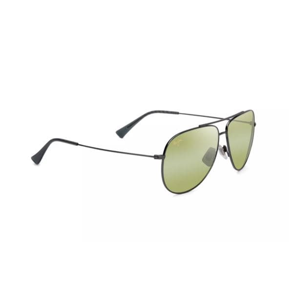 Hau'oli XL Polarized Sunglasses Shiny Dark Ruthenium Frame Maui HT Lens