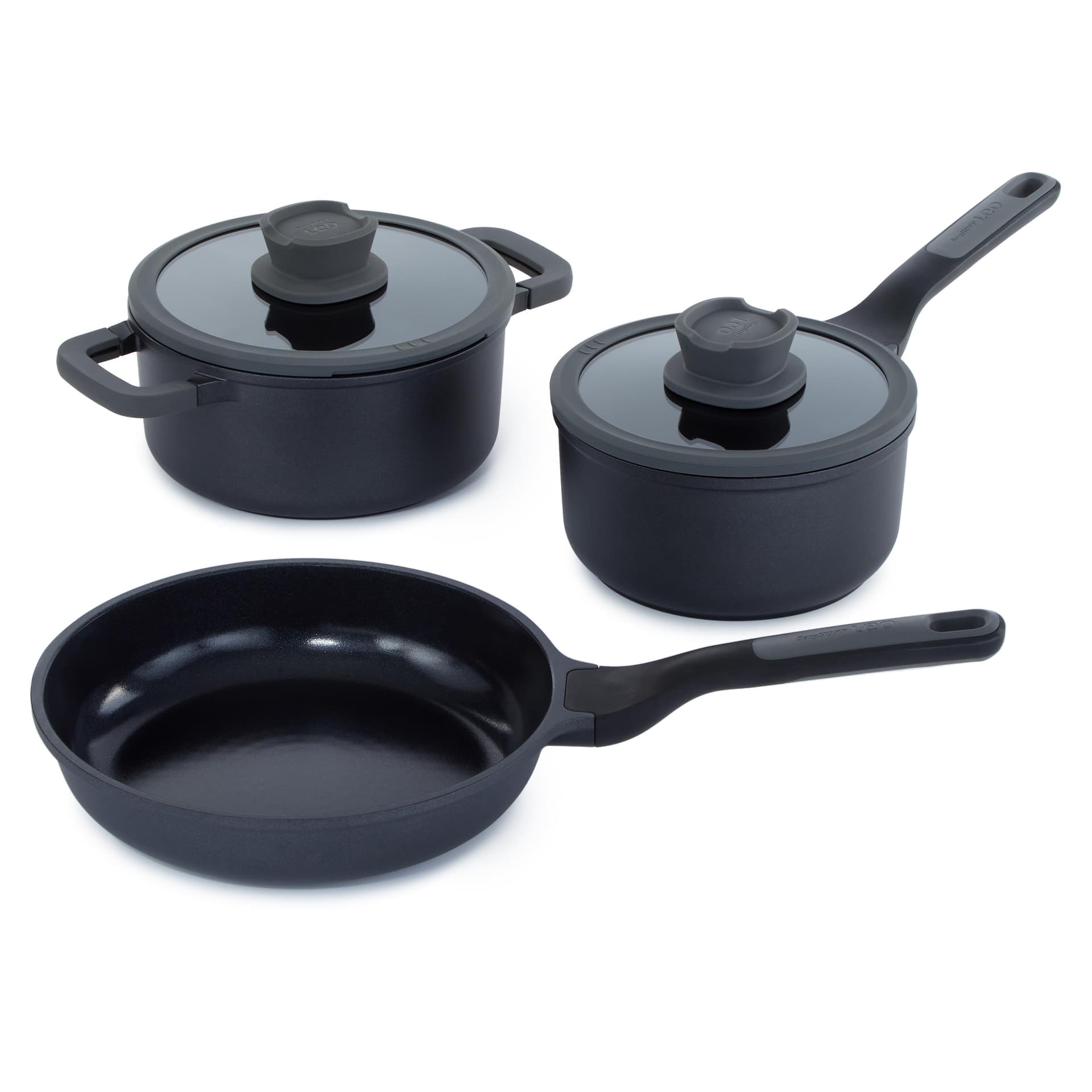 Leo Stone+ Ceramic Non-Stick Recycled Cast Aluminum 5pc Cookware Set