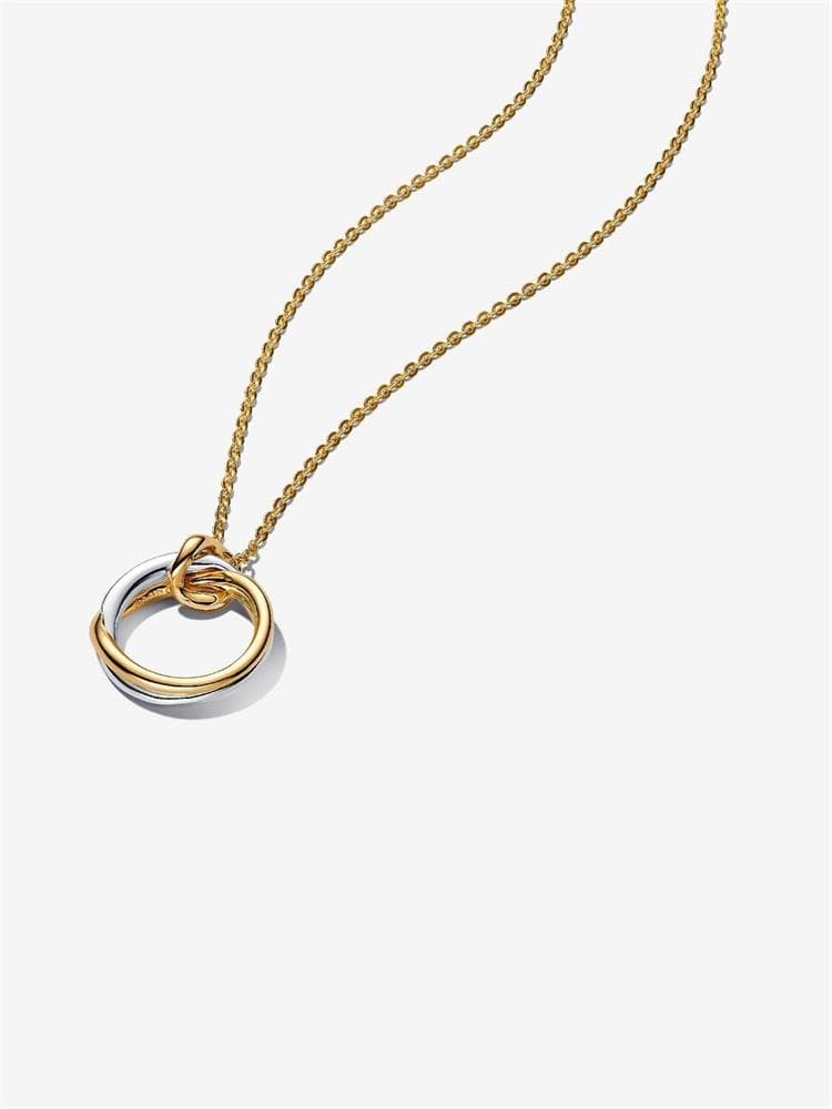 Two-Tone Pendant Necklace Size 17.7"