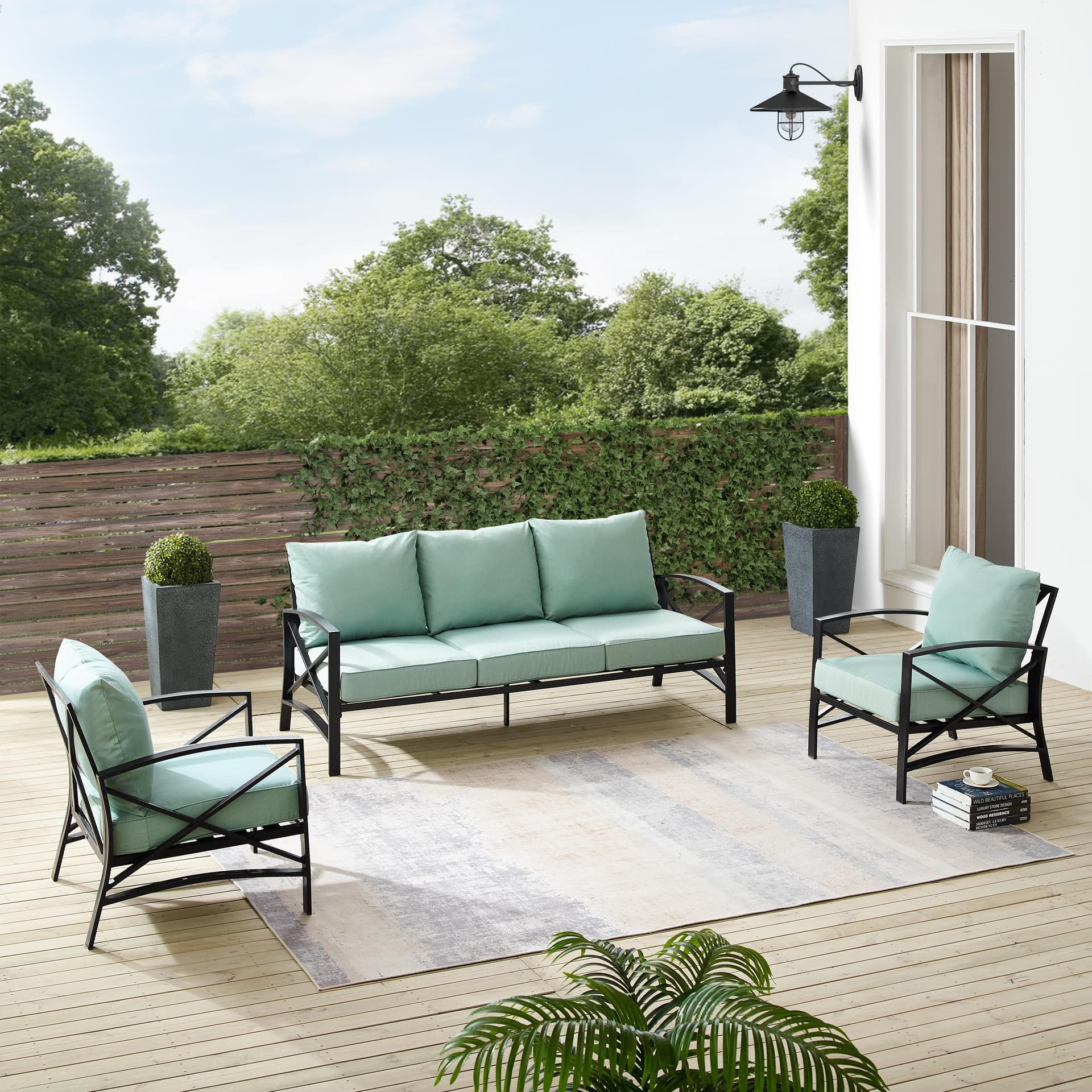 Kaplan 3Pc Outdoor Sofa Patio Furniture Set