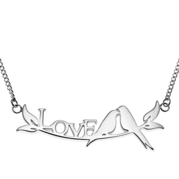 Joyful Sentiments Love Birds Pendant Necklace