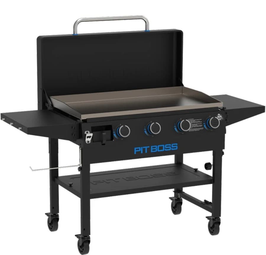 4 BURNER DELUXE GAS GRIDDLE w/ HOOD LID (PB4BGD1)