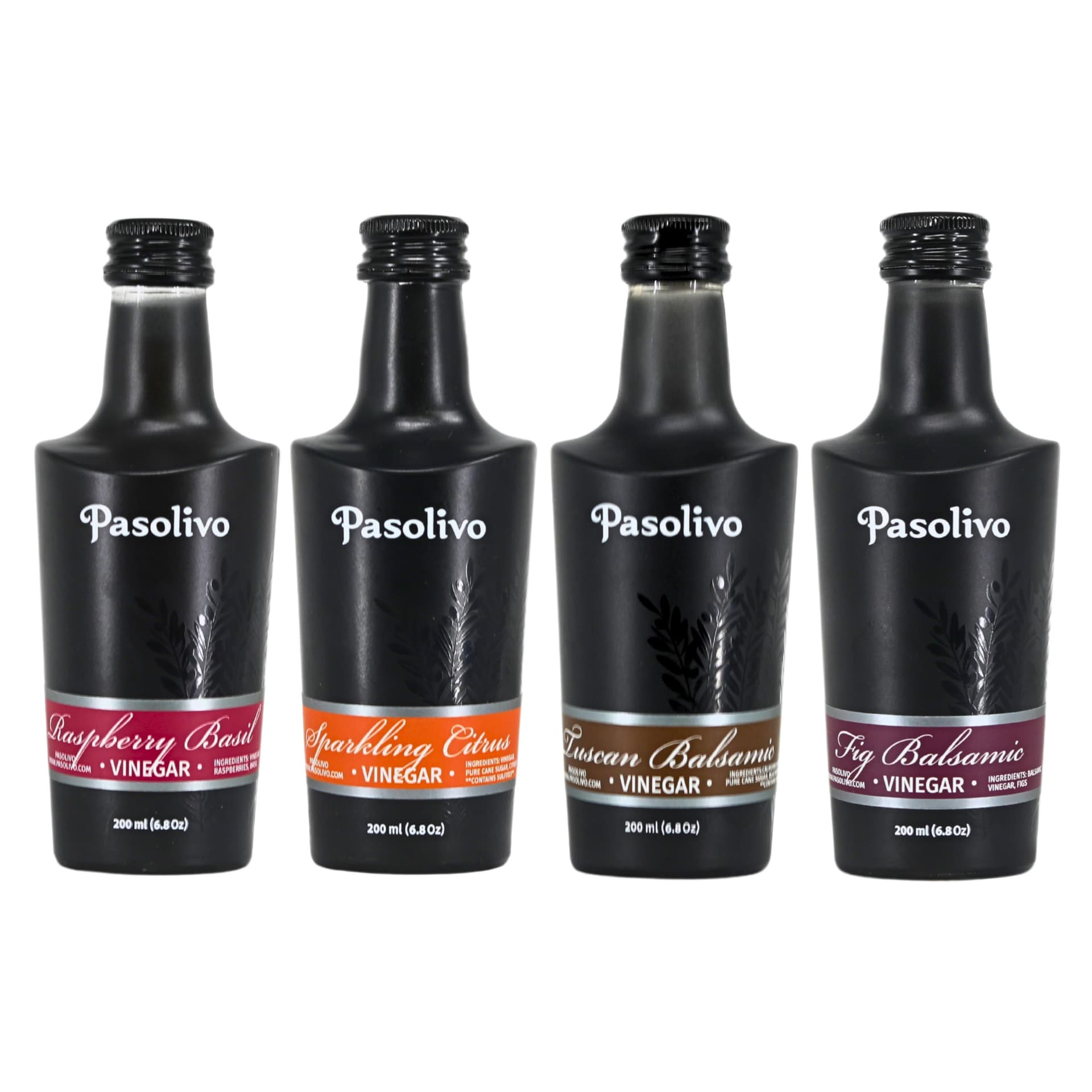 Raspberry Basil Vinegar, Sparkling Citrus Vinegar, Tuscan Balsamic, Fig Balsamic, 200mL