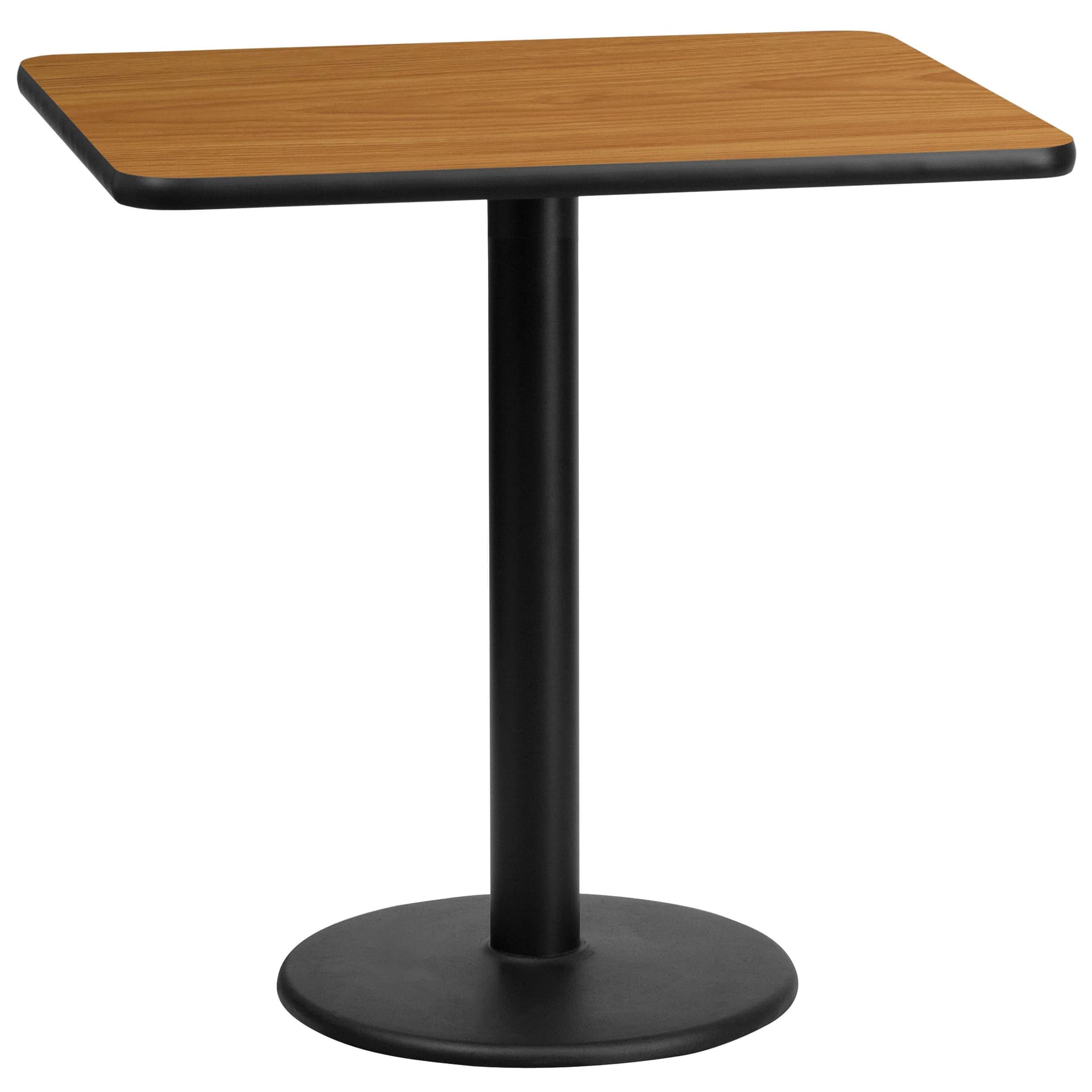 24" x 30" Rectangular Natural Laminate Table Top with 18" RD Table Height Base