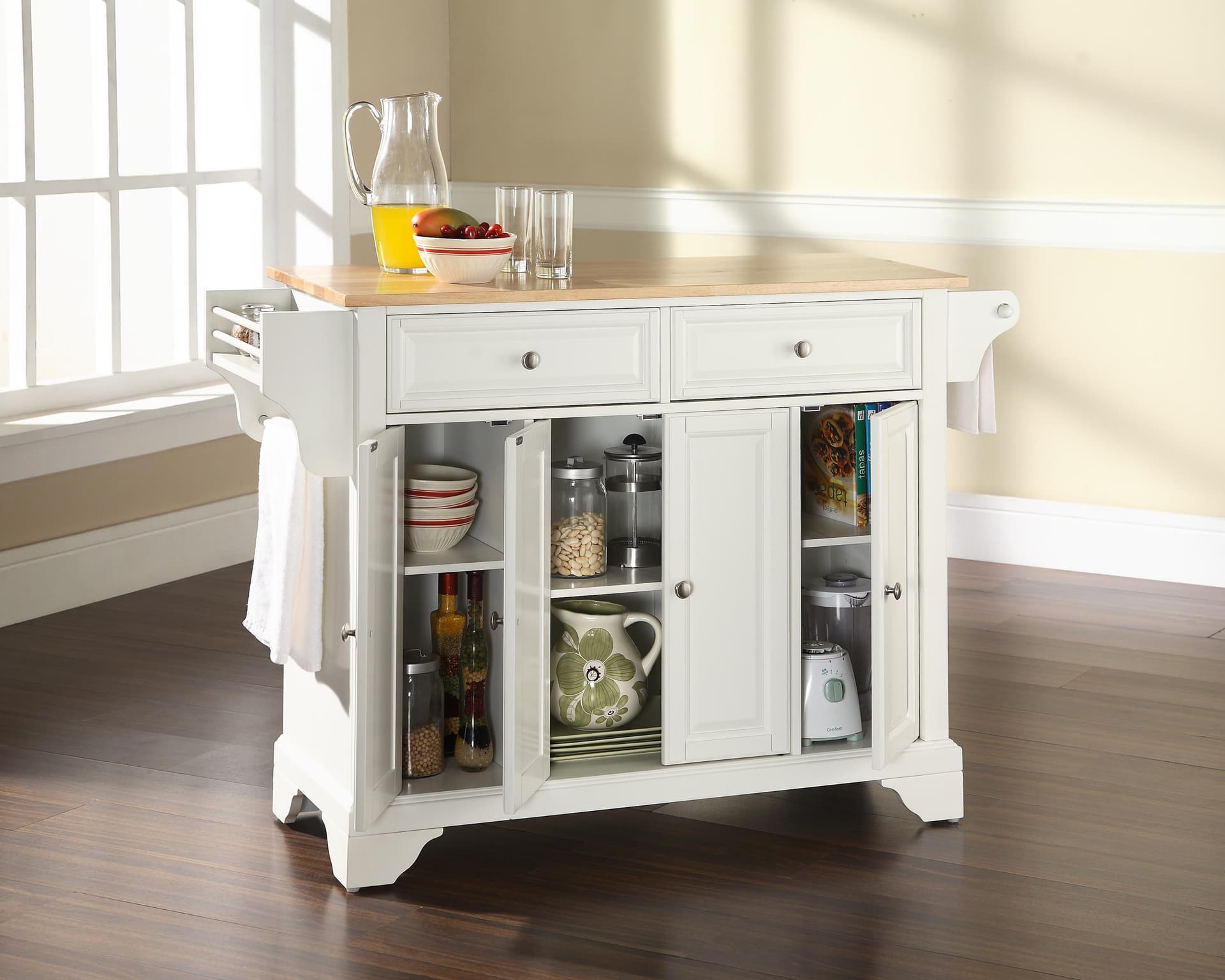Lafayette Wood Top Full Size Kitchen Island/Cart