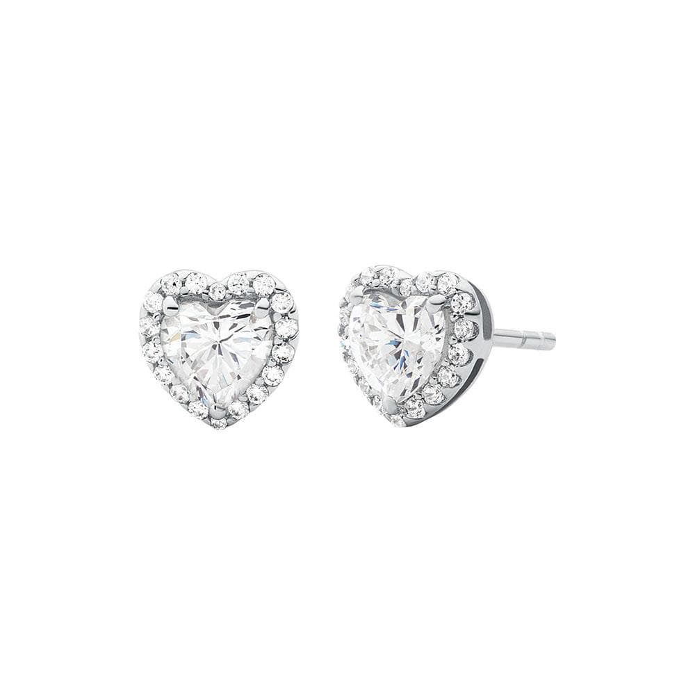 Sterling Silver Heart Stud Earrings