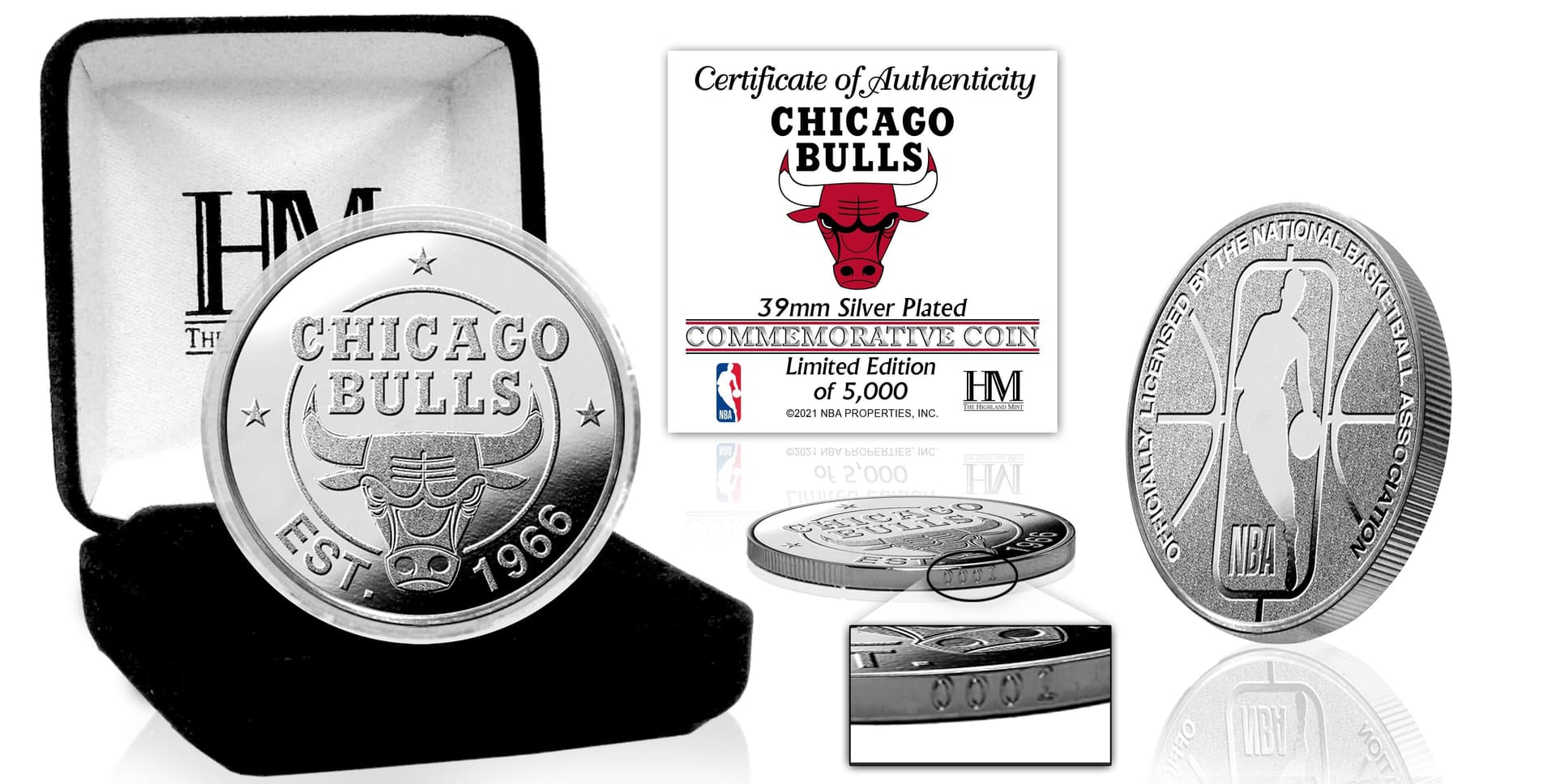 Chicago Bulls Silver Coin